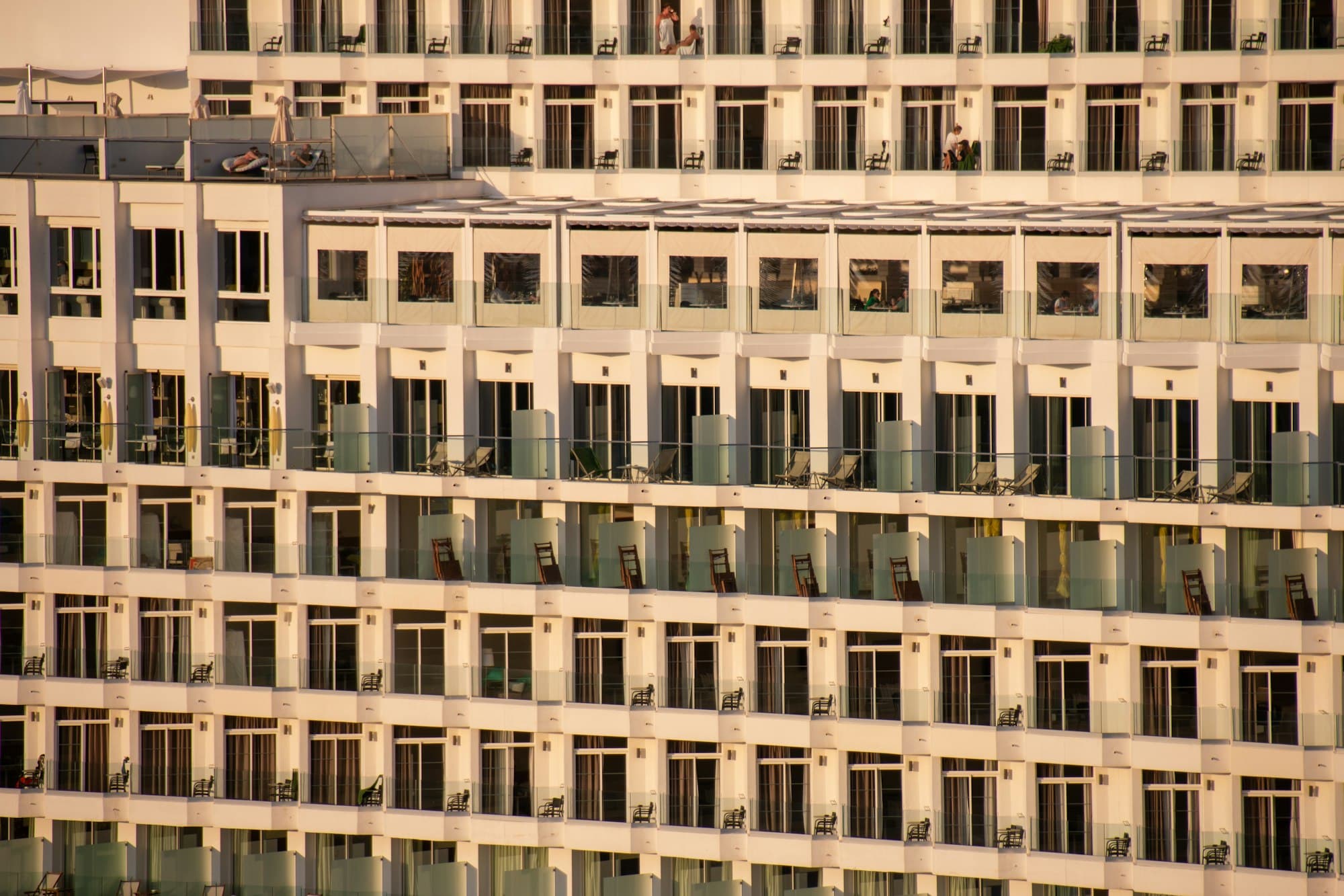 Modern hotel building facade