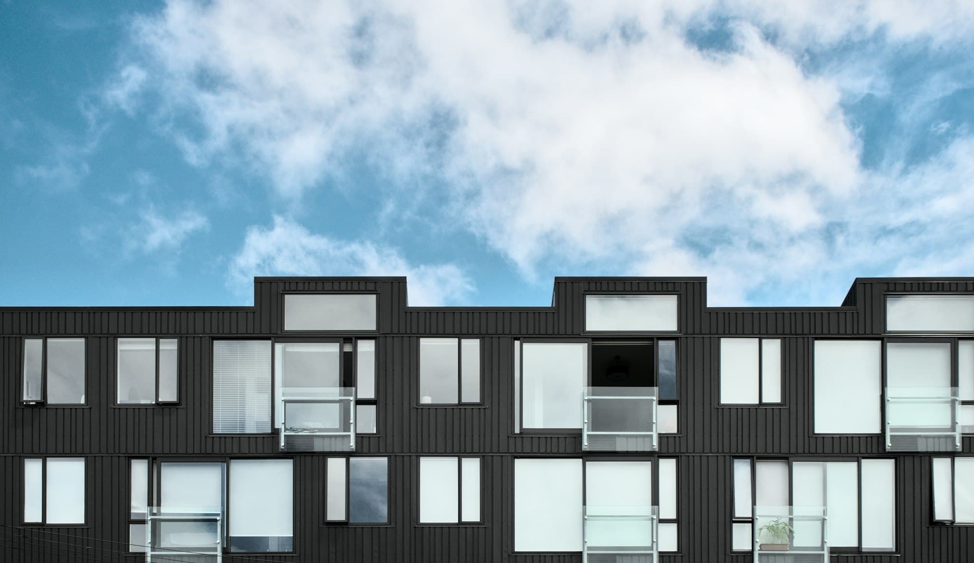 Small modern rental apartment building